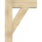 Ekena Millwork Traditional Block Rough Sawn Bracket w/ Offset Brace, Douglas Fir, 8"W x 26"D x 34"H BKT0806X26X34TRA05RDF - alternate 3